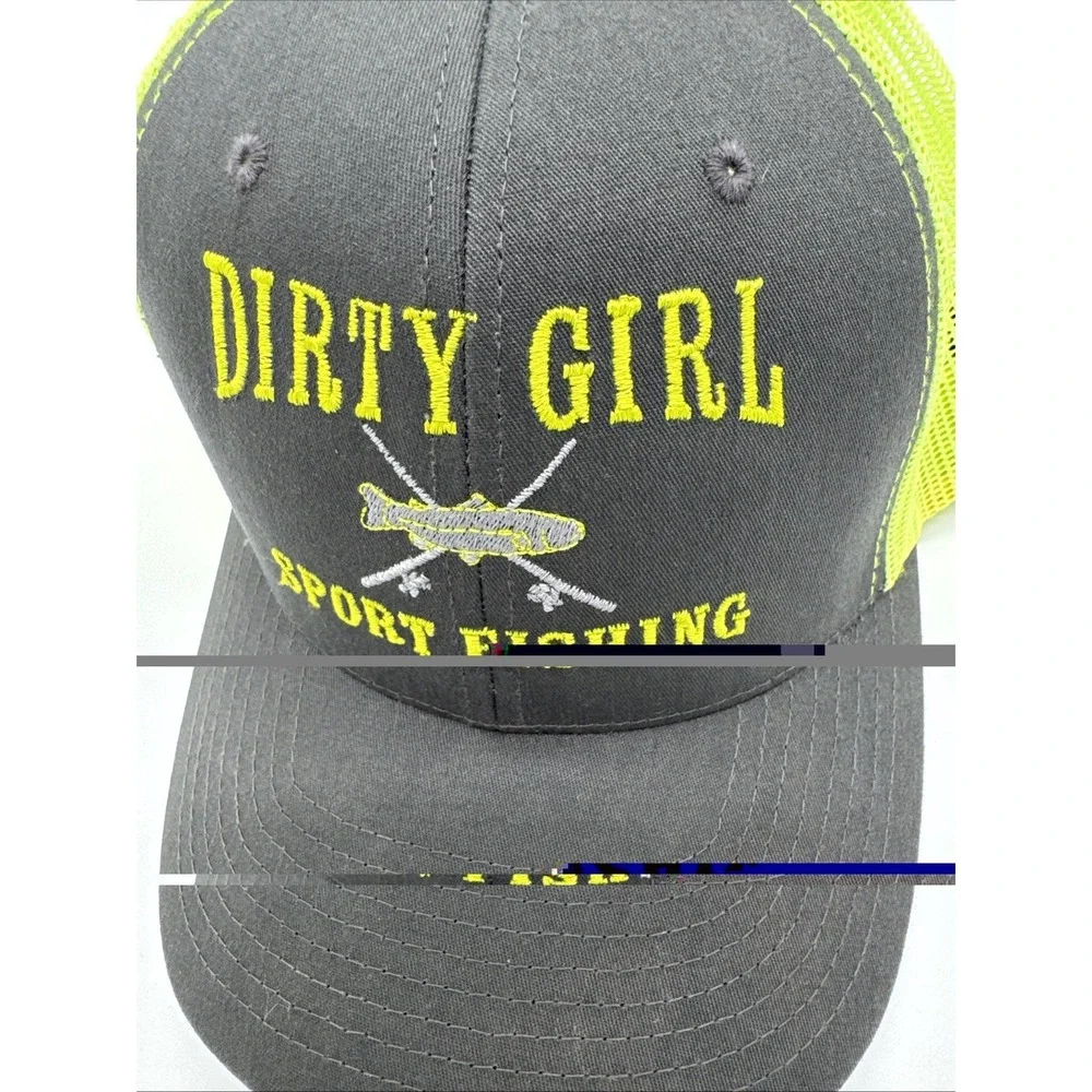 DIRTY GIRL Baseball Cap ADJUSTABLE Snap Back Sport Fishing Yupoong Classics